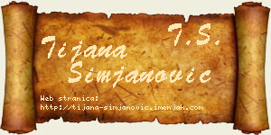 Tijana Simjanović vizit kartica